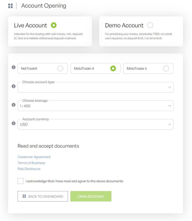 Seleccione MetaTrader 4 Seleccione MetaTrader 4